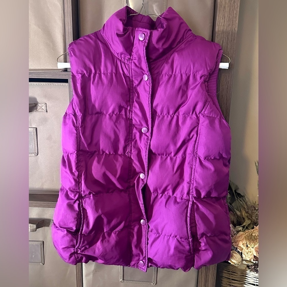 Faded Glory Puffer Vest Quilted Magenta Size M
